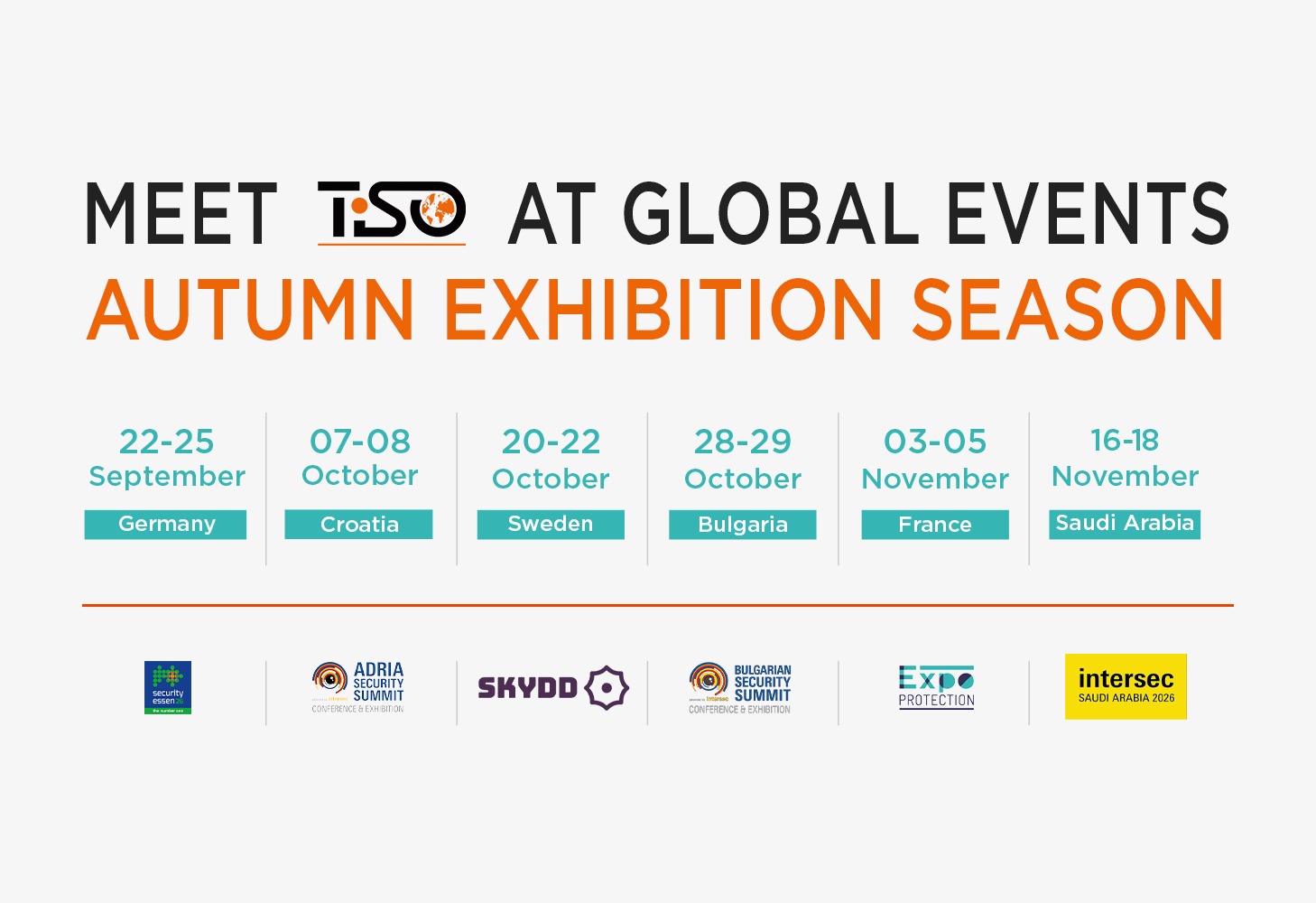 TiSO to Showcase Innovative Solutions at Global Trade Shows This Autumn